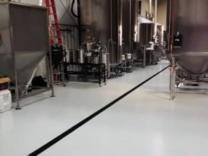 Urethane concrete installed for a brewery floor