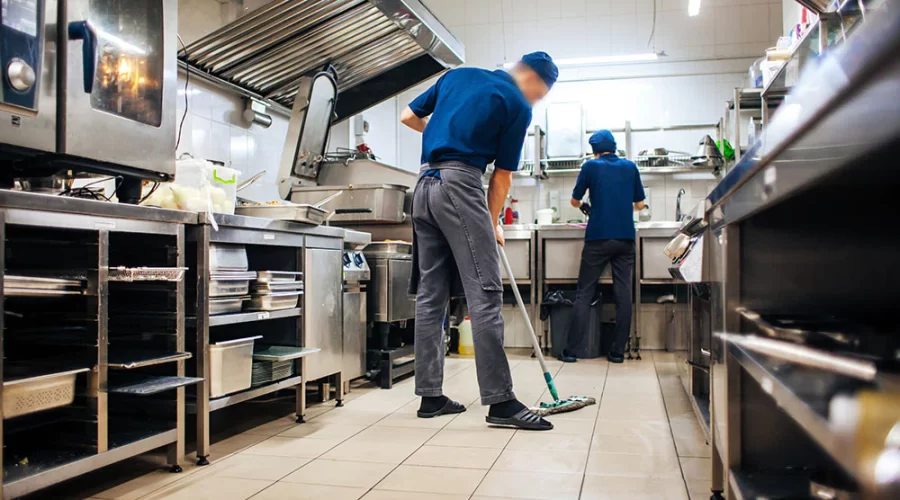 commercial kitchen floor cleaning