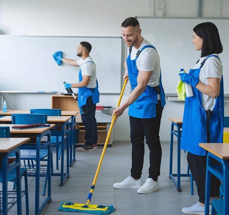 man cleaning floor with broom 1286328 811