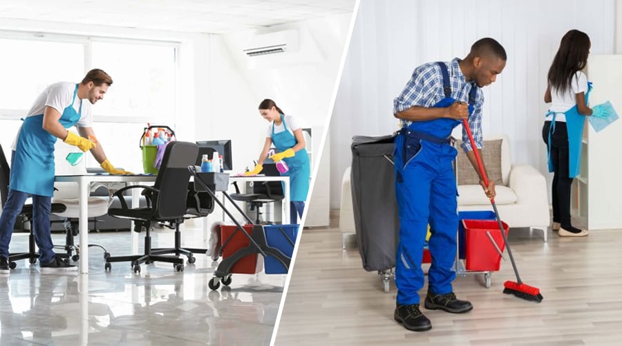 cleaning company vs janitorial service