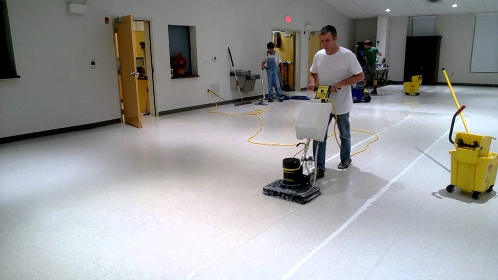 commercial floor waxing
