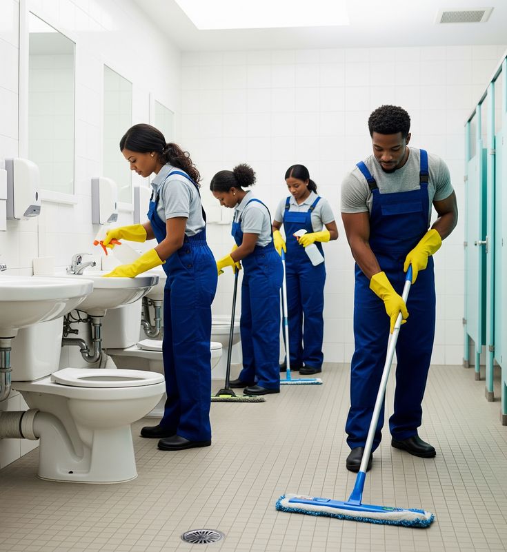 warehouse restroom cleaning